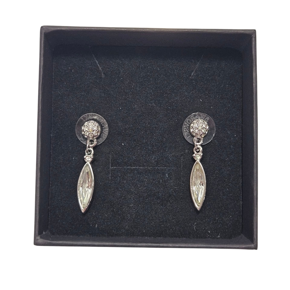 Swarovski Marquise Crystal Drop Earrings – 1.25"